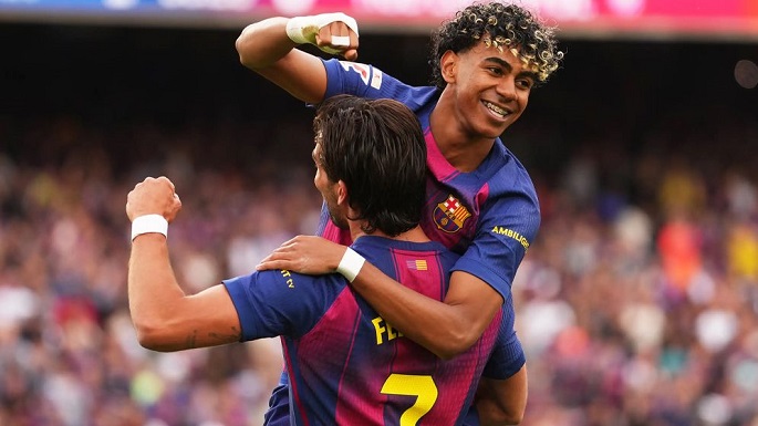 ৪-১ গোলের জয়ে শিরোপার আরও কাছে বার্সেলোনা